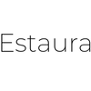 White 'Estaura' text on a transparent background